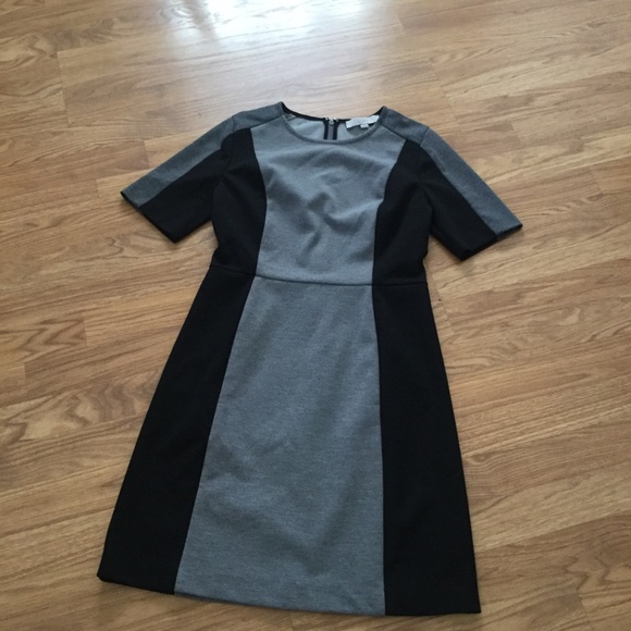 Ann Taylor LOFT Black & Gray Colorblock Short Sleeve Dress Size 2 EUC - Picture 12 of 12